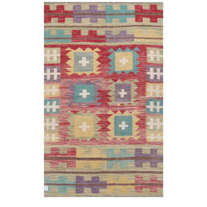 Alfombra Kilim de Maimana, Afganistán, 185 x 116 cm, Alfombras y Juegos de Alfombras - Product Image 1