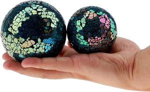 Hermosas bolas de Navidad de cristal de mosaico brillante para decoración de fiesta de vacaciones bolas de Navidad de cristal de mosaico hechas a mano para sala de estar - Product Image 2