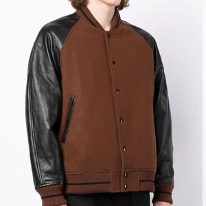 Personnalisé de haute qualité personnalisé tache Varsity vestes fermeture à glissière unisexe formelle toile imperméable coupe-vent laine doublure veste - Product Image 3