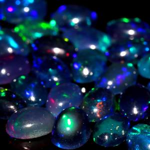 High Quality Ethiopian Black <b>Opal</b> Cabochon 6x8mm Oval Welo Fire Natural <b>Opal</b> Cabochons Lot Loose Gemstone For Jewelry Making - Product Image 2