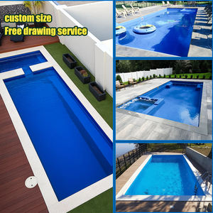 สระว่ายน้ำไฟเบอร์กลาสขนาดใหญ่ขนาด6ม. 8ม. 10ม. 12ม. ทำจากโครงสร้างภายนอกวิลล่าสวนสำหรับครอบครัว - Product Image 2