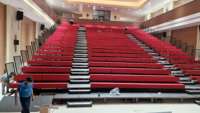JY-750 Gradas Telescópicas Retráctiles de Fábrica China, Sistema de Asientos para Estadios Escolares, Gimnasios de Baloncesto