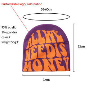 หมวกบีนนี่หมวกถักสำหรับฤดูหนาวปักโลโก้ได้ตามต้องการ - Product Image 2