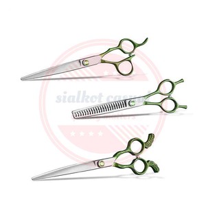 กรรไกรตัดขนสัตว์เลี้ยง3ชิ้นกรรไกรโค้งตรงบางทำจากสเตนเลสออกแบบได้ตามต้องการ - Product Image 3