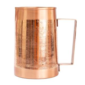 Pichet en cuivre fini or de haute qualité avec couvercle pour servir l'eau à usage domestique dans la cuisine - Product Image 6