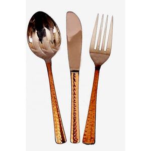 Nouvel ensemble de couverts en acier inoxydable argenté avec manche moderne en or royal torsadé, ensemble de couverts pour restaurant, mariage, maison - Product Image 2