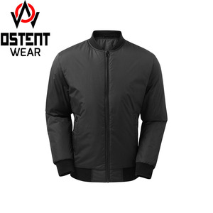 Por encargo de la calle bordado Logo parches de invierno burbuja bombardero chaqueta soporte al por mayor tamaños más grandes tela de lona para los hombres - Product Image 3