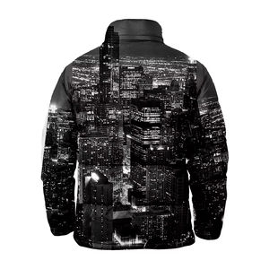 Chaqueta acolchada de invierno Unisex negra elegante con cremallera impermeable calentada completamente sublimación diseño personalizado a prueba de viento hombres mujeres de talla grande - Product Image 2