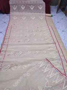 New Arrival Dhakai <b>Jamdani</b> Sharee Export Quality for Women <b>JAMDANI</b> FABRIC Blue GREEN Golden Sky Blue From Bangladesh - Product Image 4