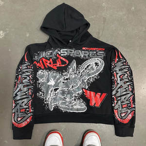 Collection polyvalente : Sweat-shirts à capuche unisexes brodés et imprimés, motif croix, manches longues, style Y2K Goth, streetwear - Product Image 2