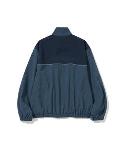 Veste coupe-vent de designer personnalisée 100% polyester, bloc de couleur, nylon, col montant, fermeture éclair, veste coupe-vent légère de sport pour homme - Product Image 2