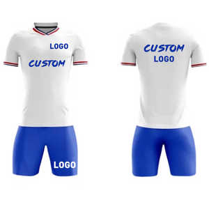 Maillots de football personnalisés pour hommes, respirants, à manches courtes, kits domicile/extérieur, 100 % polyester, légers, antibactériens - Product Image 5