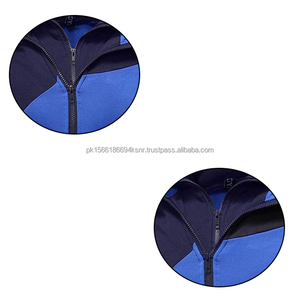 Survêtements pour hommes 2 pièces veste à capuche zippée et jogger ensemble de sport sport coupe ajustée couleur bloc survêtements automne hiver - Product Image 6