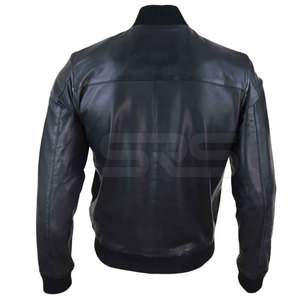 Blousons d'aviateur en cuir de qualité supérieure pour hommes Veste à fermeture éclair Col montant dans toutes les couleurs Tailles Vestes d'hiver en cuir pour hommes - Product Image 2