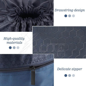 Stylish Simple Design Waterproof Drawstring Gym Bag with Durable Cord <b>Large</b> Capacity <b>Extra</b> Safety for Daily Gym and Travel Use - Product Image 3