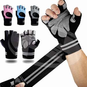 Guantes de gimnasio con logotipo personalizado para hombres, deportes al aire libre, guantes de levantamiento de pesas para entrenamiento - Product Image 3