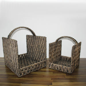 Artex Dong Thap Rustic Eco-friendly Water <b>Hyacinth</b> Multifunction Storage Firewood Holder Decorative <b>Basket</b> - Product Image 1