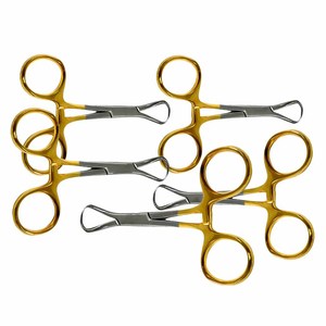 คีมหนีบผ้าขนหนูมีที่หนีบสำหรับใช้ในห้องผ่าตัดทำทรายทำจากสเตนเลสเกรด5นิ้ว - Product Image 3