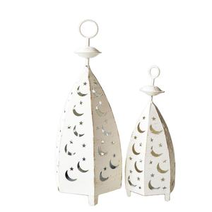 Lanterne métallique blanche Antique, lanterne décorative, pour jardin et intérieur, maison, vacances, blanche - Product Image 1