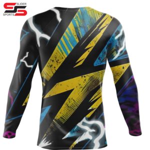 Jiu Jitsu Rashguard ของผู้ชายพิมพ์ลายซับลิเมชันแบบแห้งเร็วและระบายอากาศได้ดีพร้อมโลโก้ของคุณเองสำหรับ MMA - Product Image 6