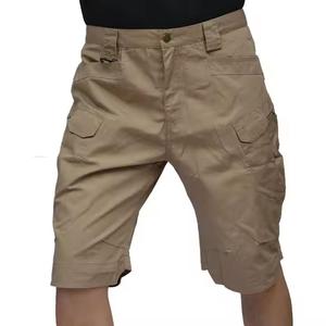 New Style <b>Men's</b> Sporty Utility 3D Pocket Cargo Cotton Half <b>Pants</b> 6 Pockets Solid Breathable Elastic Waist Woven Casual Shorts - Product Image 5