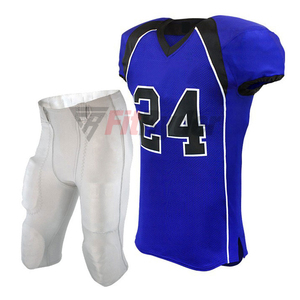Maillots et pantalons de football américain personnalisés, kit sublimé à manches courtes, respirant, séchage rapide, uniformes de performance - Product Image 4