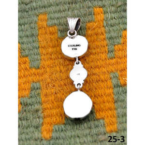 Pendentif Turquoise Fait Main du Sud-Ouest, Émeraude de la Vallée avec Sertissage à la Française en Argent Sterling, Breloques Taille Émeraude - Product Image 4