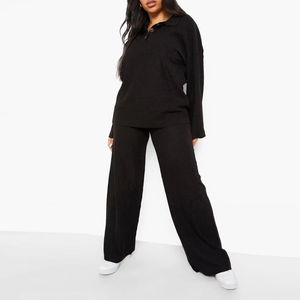 2025 nuevos chándales de moda para mujer, conjunto de chándal de dos piezas con logotipo personalizado de algodón para mujer, conjuntos de chándales deportivos - Product Image 6