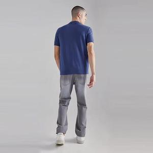 Hombres Polo Rayas Camisetas Nuevo Estilo Media Cremallera Polo Casual Wear Turn-Down Collar Polos - Product Image 2