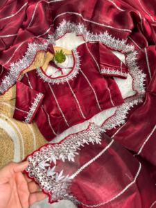 Dernière tenue de créateur haute sur demande Pure Soft Zimmy Choo Silk Saree With Amazing 3 mm Sequence Embroidery Work Woman Fashion - Product Image 3