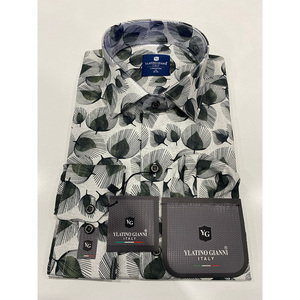 Chemise décontractée pour homme, coupe ajustée, col montant en popeline, 100% coton, tissu respirant, fabriqué en Turquie, tailles disponibles - Product Image 4