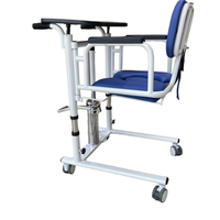 Chaise de toilette pliable manuelle, chaise de transfert pour patient, fauteuil roulant mobile, chaise de douche pour la rééducation, fournitures de thérapie