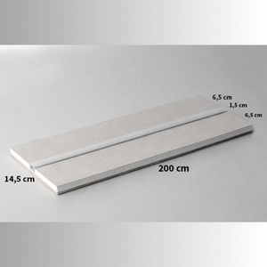 Bán thành phẩm 14.5x200 cm Bảng điều khiển thương mại ánh sáng dẫn thiết kế với thạch cao fiberboard nhôm hồ sơ - Product Image 2