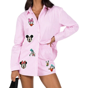 Recién llegado, temporada de verano y primavera, conjuntos de dos piezas para mujer, ropa informal, camisa con clasificación - Product Image 4