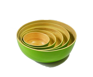 ชามไม้ไผ่สีสันสดใสขนาดเล็กและใหญ่ชามสลัดไม้ไผ่งานแฮนด์เมดชามไม้ไผ่คุณภาพสูงจากเวียดนาม - Product Image 1