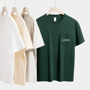 Venta al por mayor Unisex Adult <span class=keywords><strong>Ultra</strong></span> Men's Heavyweight Pocket T-Shirt Full-Cut Cotton Pocket Tee Crewneck T-Shirt para hombres - Product Image 1