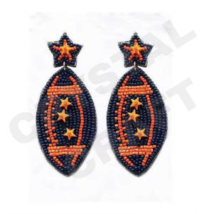 Patriotic Parties Special Fashion Dangle Earrings New Arrival <b>Cross</b>-Border Handmade Beads Gold Trendy Creative Design Engagement - Product Image 6