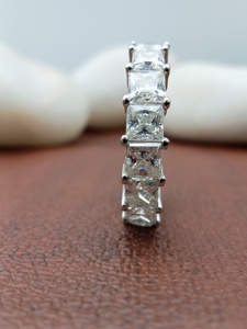 D'VINS JEWELS Classic Popular Style Engagement Ring 925 Silver 9x7mm VVS Lab Grown Moissanite Brilliant Cut Princess Wedding - Product Image 4