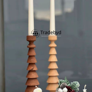 Candelabro de Madera Hecho a Mano de Primera Calidad con Impresión Personalizada para el Hogar, la Oficina y Regalos Tradebyd - Product Image 1