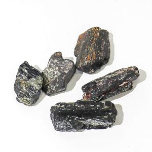 Mineral sin pulir de piedras preciosas crudas de turmalina negra natural de grado premium para coleccionistas y caídas lapidarias - Product Image 3