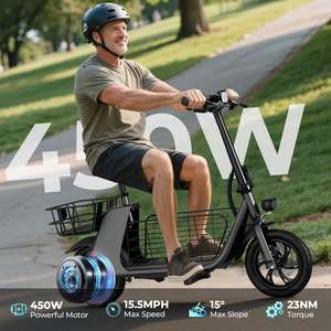 Scooter Eléctrico de Carga Windhorse C2, 450W, Plegable, con Cesta Multiusos, Velocidad de 15.6 mph, Alcance de 25 Millas, Batería de 36V/8Ah - Product Image 5