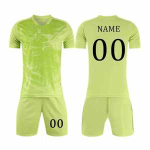 Uniformes de Fútbol Personalizables Unisex, Conjunto de Entrenamiento con Estampado del Equipo, 2 Piezas, 100% Poliéster, Camisetas y Pantalones Cortos con Degradado de Color - Product Image 6