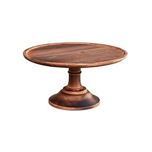 Support à gâteau en bois Support à fruits Tour Plateau de service Support à gâteau rond en bois avec poli - Product Image 5