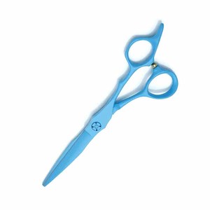กรรไกรตัดผมสแตนเลสใบมีดคมสำหรับเด็กกรรไกรตัดผมสีฟ้าสำหรับร้านเสริมสวยและใช้ในบ้าน - Product Image 4