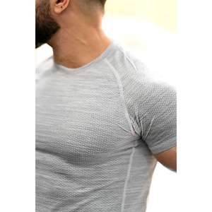 Nouveau T-shirt de sport en maille pour homme - Col rond Respirant Séchage rapide Performance Écologique Manches courtes - Product Image 4