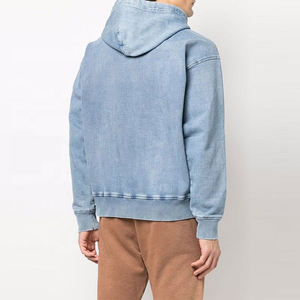 Sudaderas con capucha de lavado ácido para hombre, ropa de calle OEM personalizada, sudaderas de talla grande tejidas de punto de invierno de lana pesada de alta calidad - Product Image 3