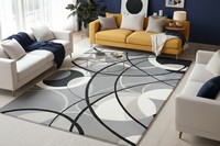 Hot Selling Modern Big Living Room Floral Rug Hand Tufted Luxury Sustainable Non-Slip Washable Wool Flat Pile Rectangle Carpet