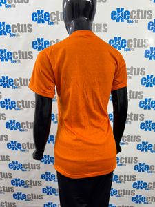 Wholesale Custom Halloween T-Shirts Orange V Neck Custom Logo <b>Print</b> Tee Shirts Cotton Polyester Woman's T-shirts - Product Image 5