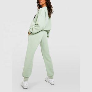 OEM vente en gros pull-over ajusté en molleton de coton pour femmes survêtement à capuche survêtement pour le printemps - Product Image 6
