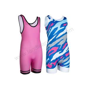 OEM Plus Size Personnalisé 100% Polyester Wrestling Singlet Nouveau Design Wrestling Gear - Product Image 6